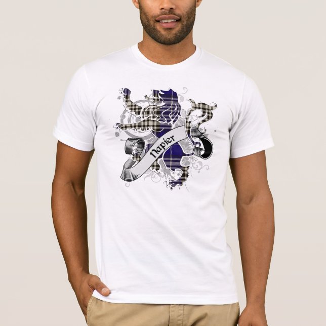 Napier Tartan Lejonare Tee Shirt (Framsida)