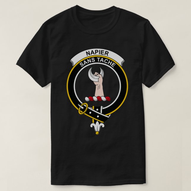 Napier Vapensköld Tartan Klan Scottish Klan 1 T Shirt (Design framsida)