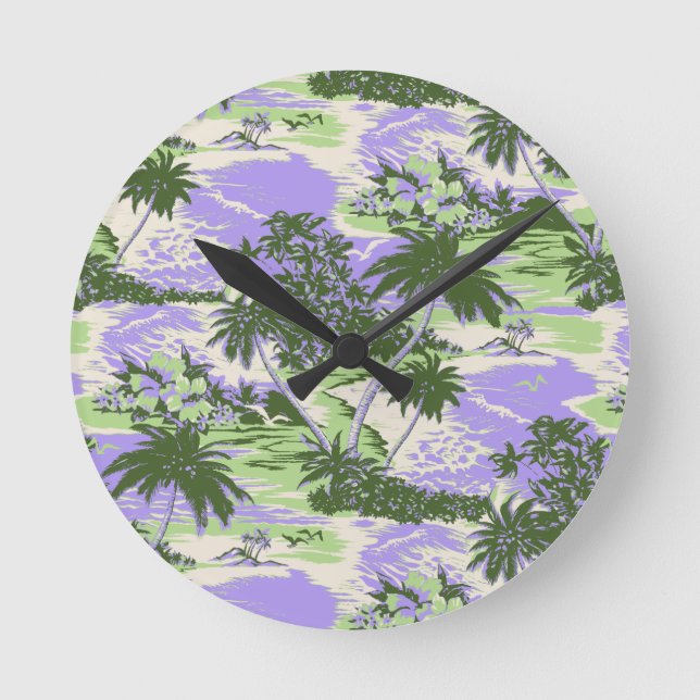 Napili Bay Hawaiian Wall Clocks Rund Klocka (Framsida)