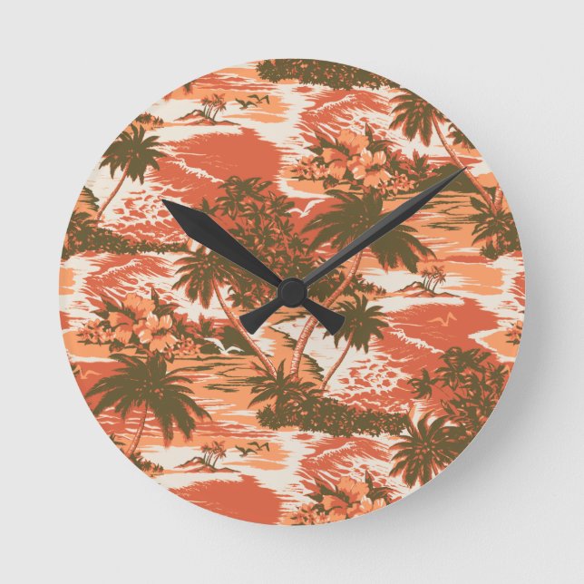 Napili Bay Hawaiian Wall Clocks Rund Klocka (Framsida)