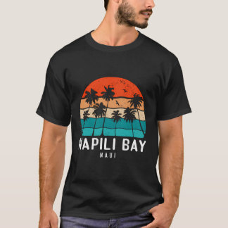 Napili Bay Maui Hawaii Hi Beach Handflatan Träd T Shirt