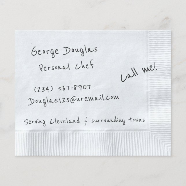 Napkin Background Flygblad (Framsidan)