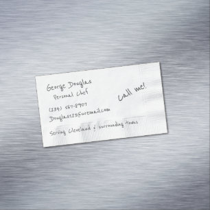 Napkin Background Magnetiska Visitkort