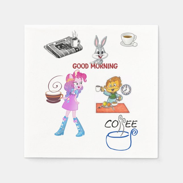 Napkin Coffee Tea Pappersservett (Framsidan)