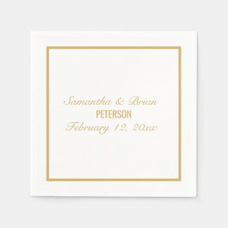 Napkin för elegant guld bröllop pappersservett