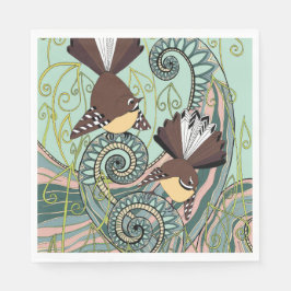 Napkin för fågeldesign pappersservett