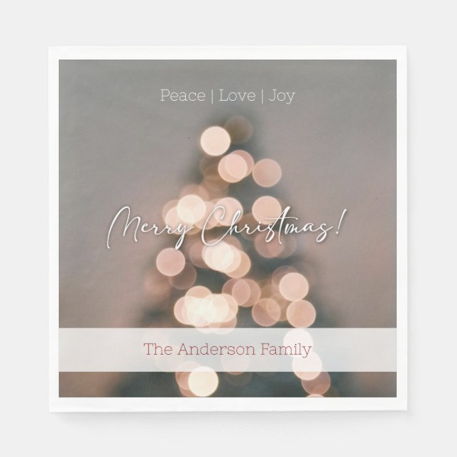 Napkin för julafton - Varm juldesign Pappersservett (Framsidan)