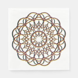 Napkin med Guld-design som liknar Snöre Pappersservett