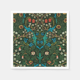 NAPKIN MED WILLIAM MORRIS "TULIPS" DESIGN PAPPERSSERVETT