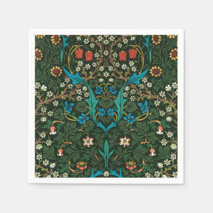 NAPKIN MED WILLIAM MORRIS "TULIPS" DESIGN PAPPERSSERVETT