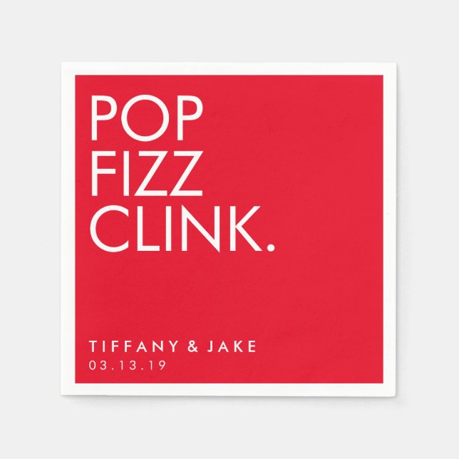 Napkin - Pop Fizz Clink Pappersservett (Framsidan)