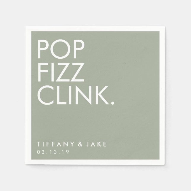 Napkin - Pop Fizz Clink Pappersservett (Framsidan)