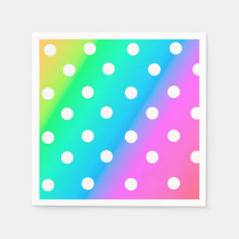 Napkin/Rainbow och Polka dots Pappersservett