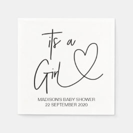 Napkin-uppsättningar för anpassningsbar Girl Baby Pappersservett