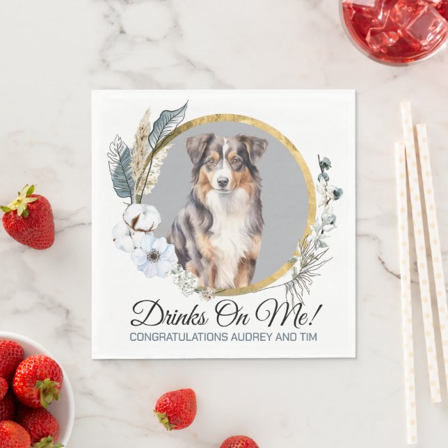 Napkins australian shepherd med foto pappersservett (Insitu)