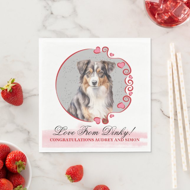 Napkins australian shepherd med foto pappersservett (Insitu)