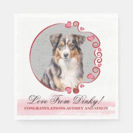 Napkins australian shepherd med foto pappersservett