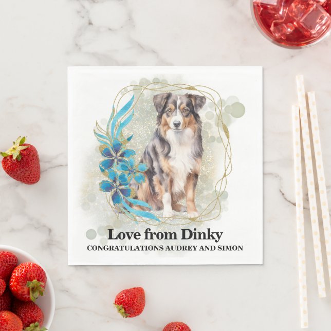 Napkins australian shepherd med foto pappersservett (Insitu)