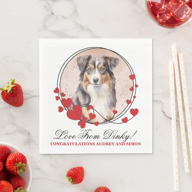 Napkins australian shepherd med foto pappersservett (Insitu)
