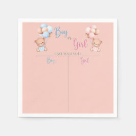 napkins baby girl or baby boy game pappersservett