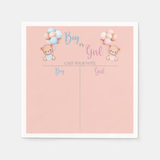napkins baby girl or baby boy game pappersservett