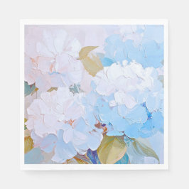 Napkins Blue Hydrangeas, Garden Flowers, Party Pappersservett