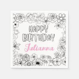 Napkins för anpassad Blommigt Pappersservett