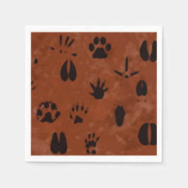 Napkins för djuravtryck pappersservett