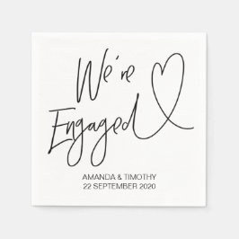 Napkins för Förlovning av förlovningsfest-Anpassni Pappersservett