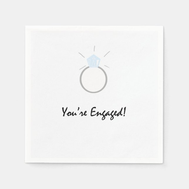 Napkins för förlovningsfest pappersservett (Framsidan)