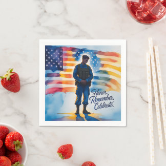 Napkins for Memorial Day Mathering Party Pappersservett