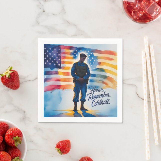 Napkins for Memorial Day Mathering Party Pappersservett (Insitu)