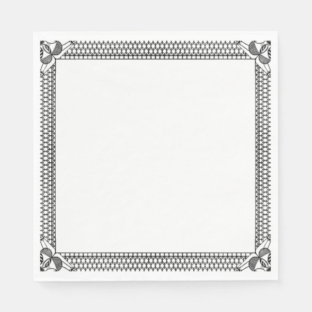 Napkins gräns Snöre Pappersservett (Framsidan)