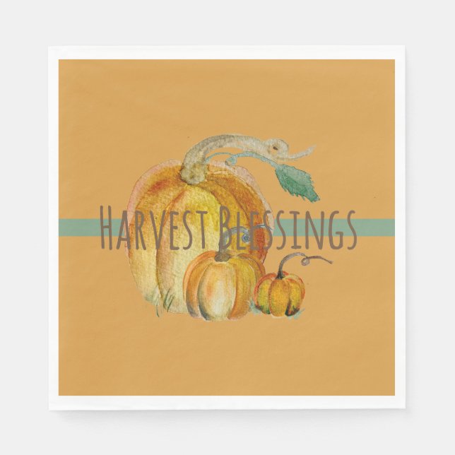 Napkins: Harvest Blessings Pappersservett (Framsidan)