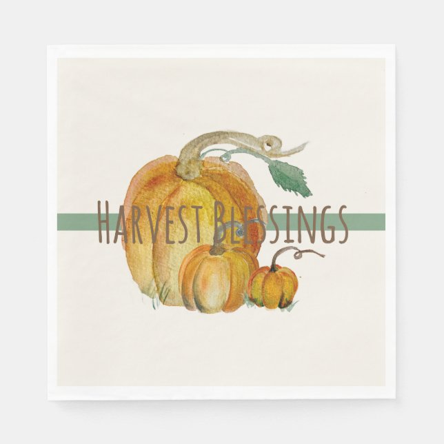 Napkins: Harvest Blessings Pappersservett (Framsidan)