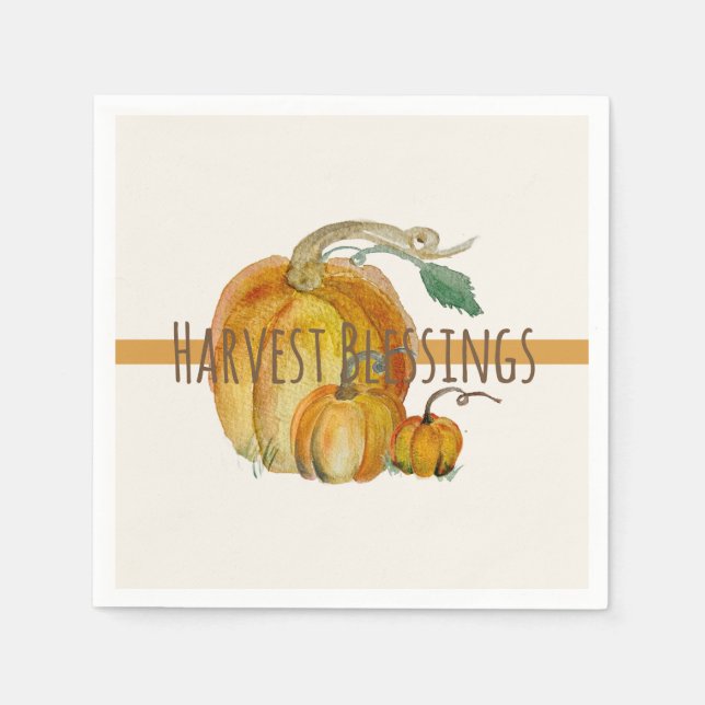 Napkins: Harvest Blessings Pappersservett (Framsidan)