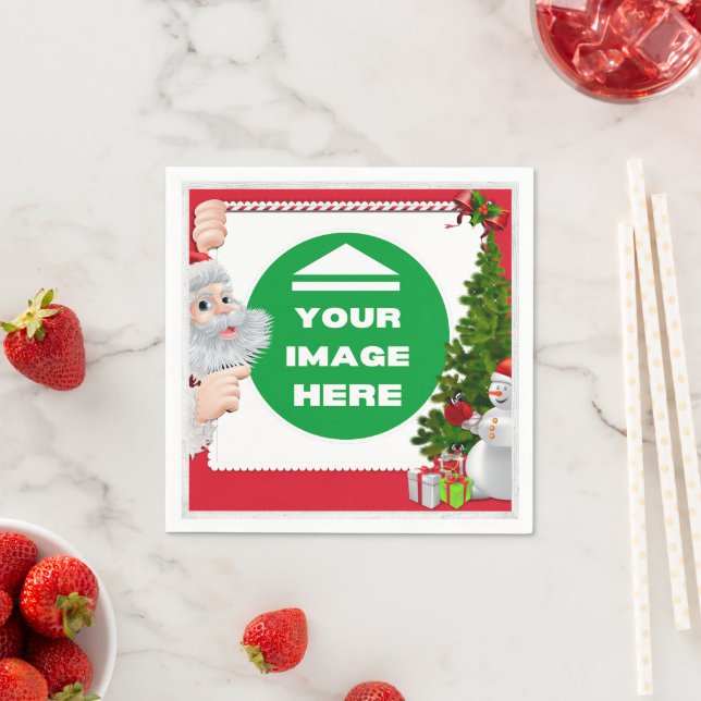 Napkins-jul - Personlig - lägg till bild/text Pappersservett (Insitu)