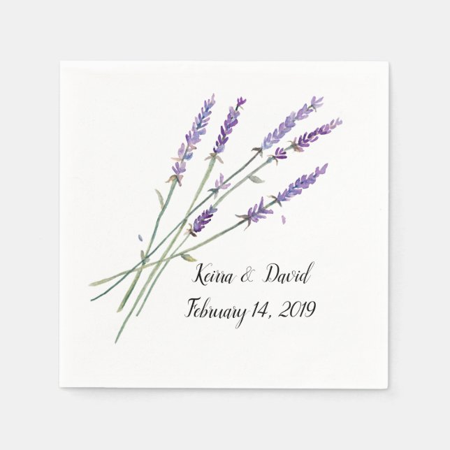Napkins - lavender design pappersservett (Framsidan)