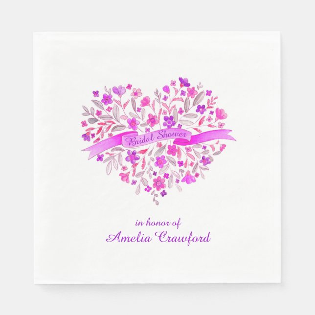 Napkins lila möhippa  pappersservett (Framsidan)