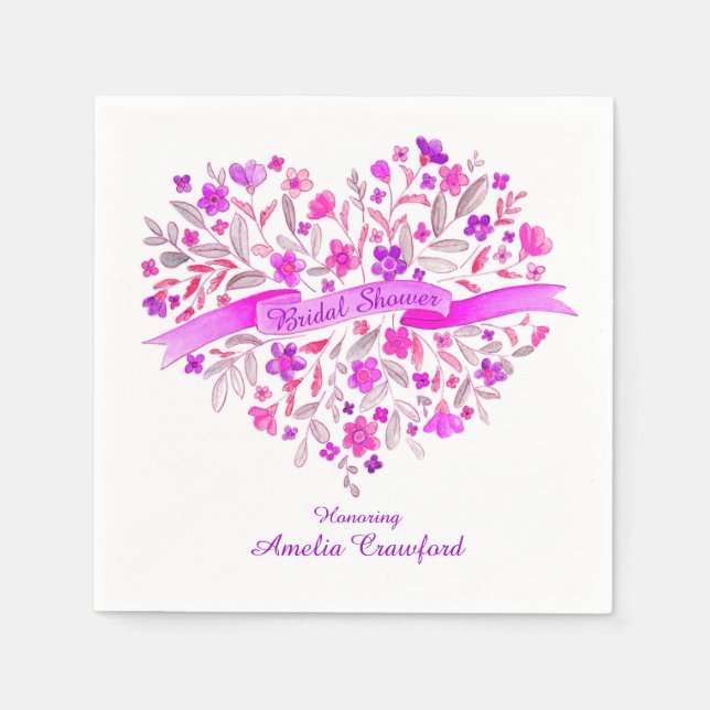 Napkins lila möhippa  pappersservett (Framsidan)