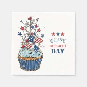 Napkins lycklig Independence day Pappersservett