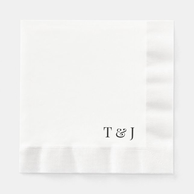 Napkins med monogram pappersservett (Framsidan)