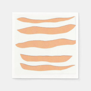 Napkins med Orange Tiger Rand Pappersservett