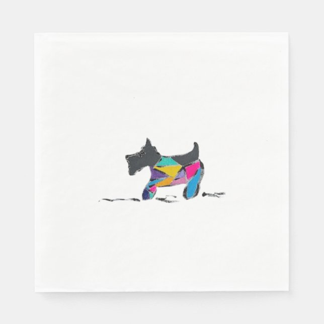 Napkins med Schnauzer Pappersservett (Framsidan)