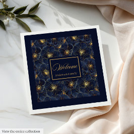 Napkins Modern Monogram Stil Guld Pappersservett