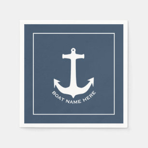Napkins Nautical Anchor Boat Namn Pappersservett