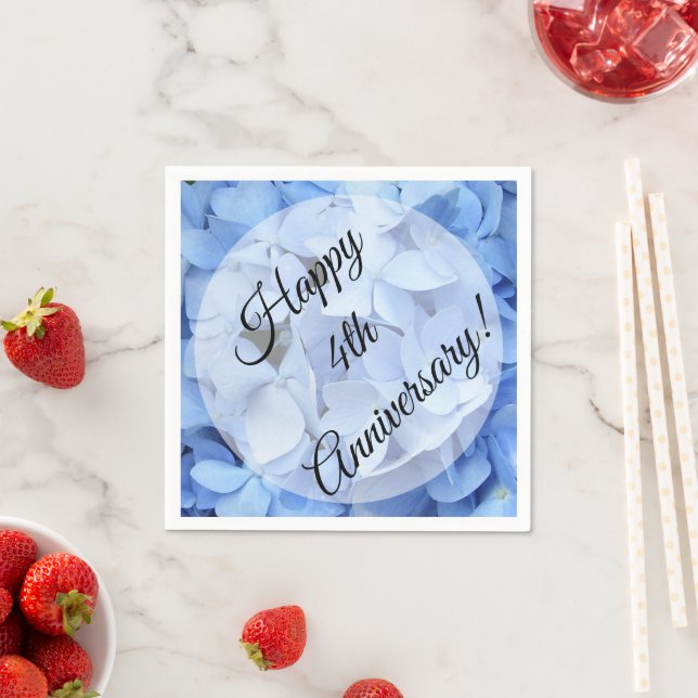 Napkins - Pappra - Blue Hydrangea Pappersservett (Insitu)