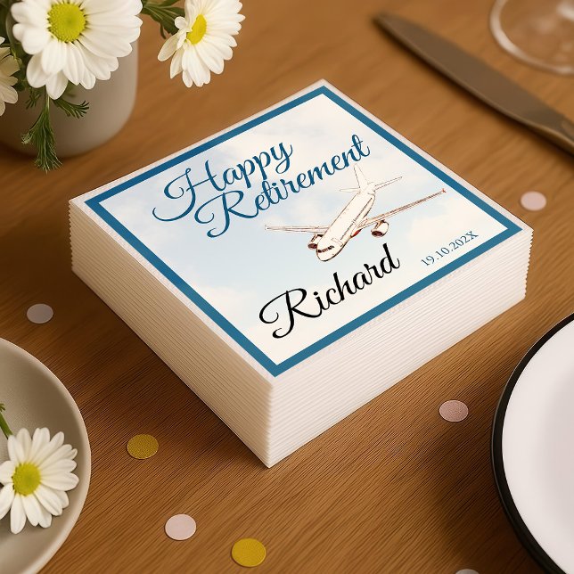 Napkins pension Party med flygplansdesign Pappersservett (Skapare uppladdad)