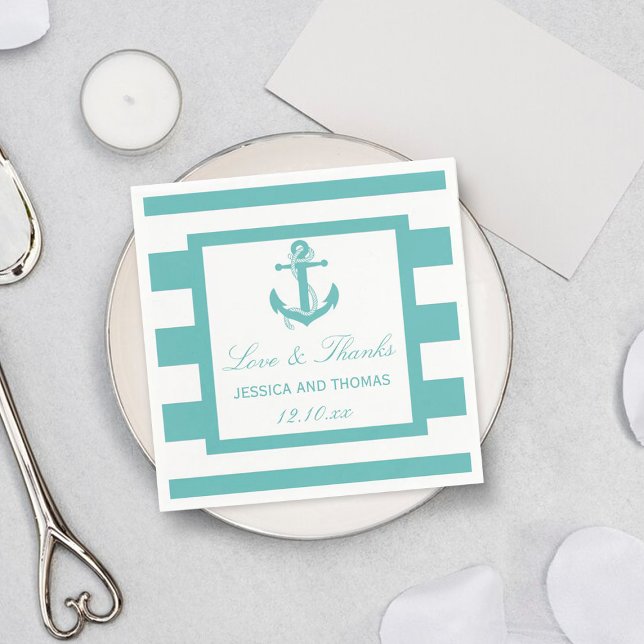 Napkins Rand Anchor Bröllop Pappersservett (Skapare uppladdad)