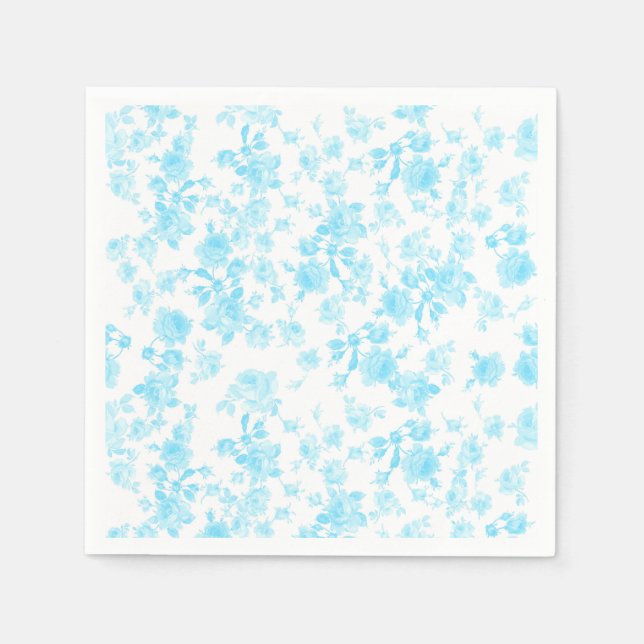 Napkins Saint Colette June Ro capri blue Pappersservett (Framsidan)